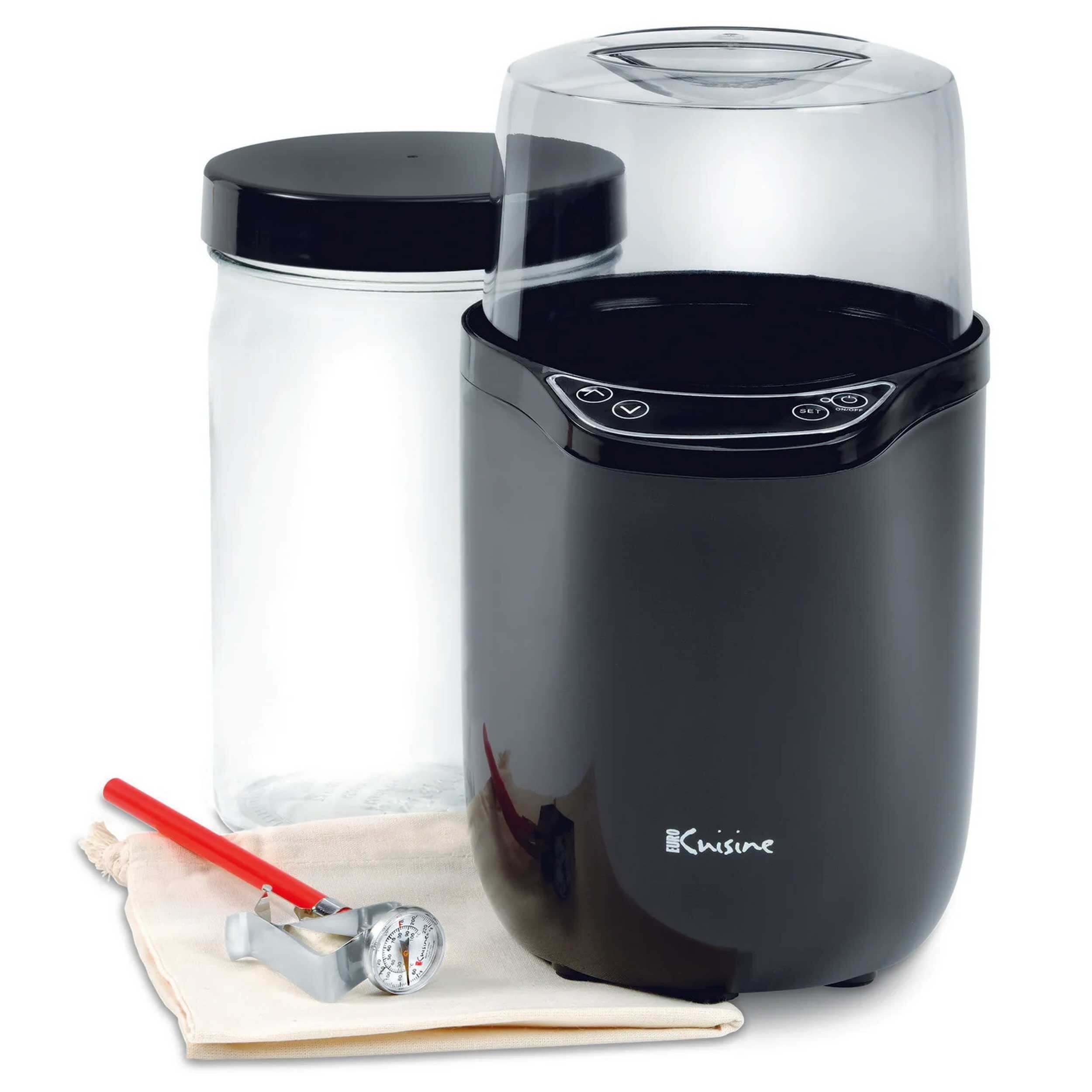 a photo of a black and silver air fryer
