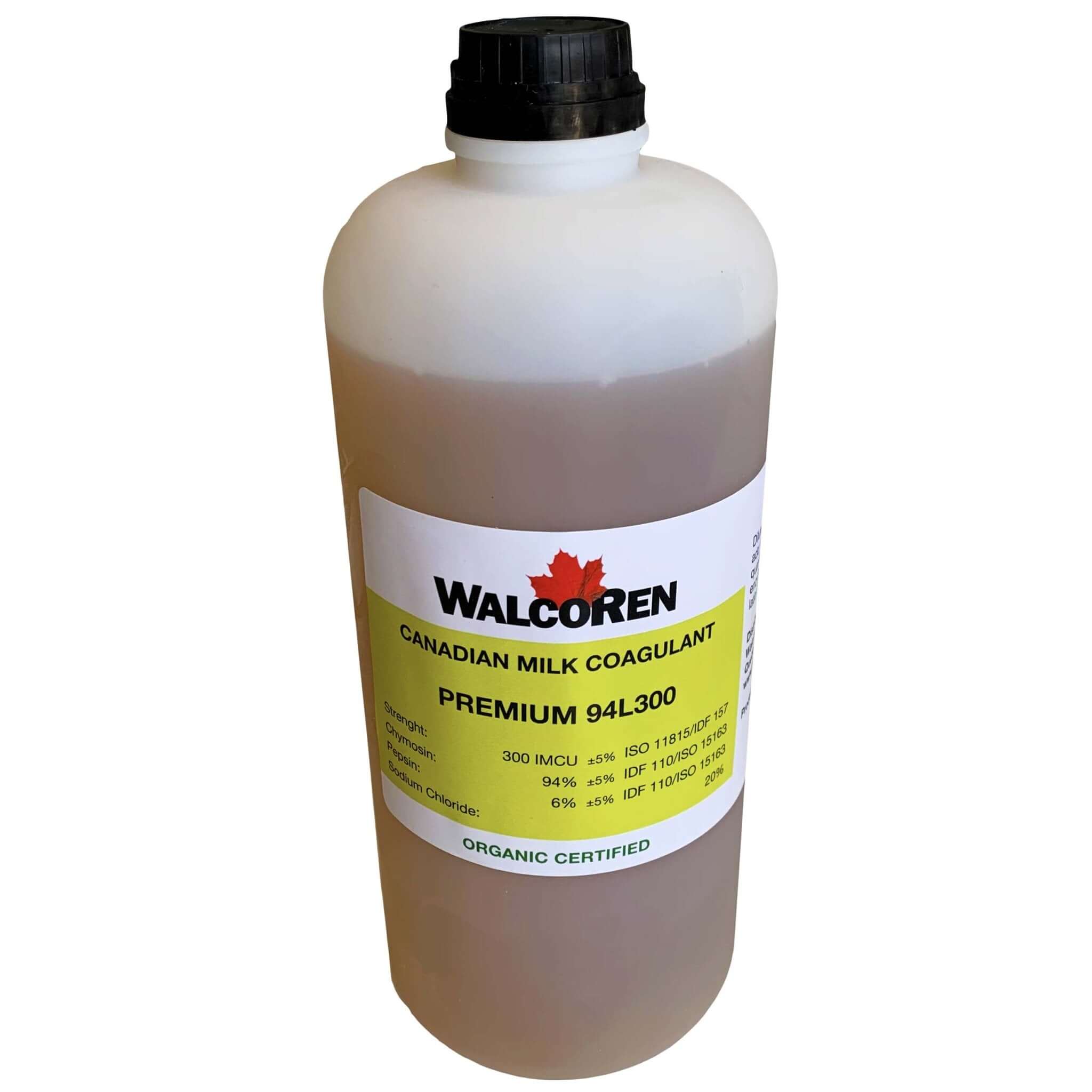 WalcoRen Liquid Organic Animal Rennet - NON-GMO premium milk coagulant for consistent cheese production.