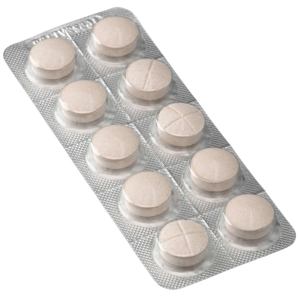 Tablet vegetable rennet in a blister pack, gluten-free, NON-GMO, scored to easily divide for cheese making batches.