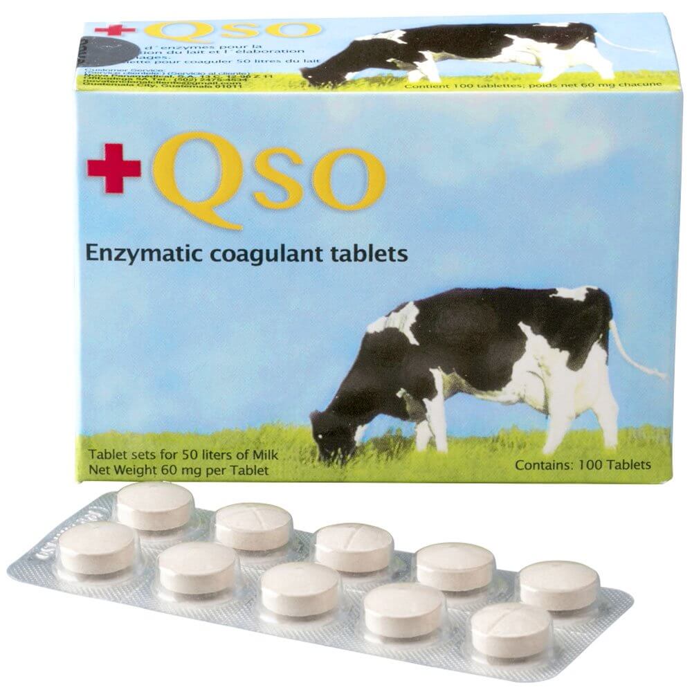 Tablet Vegetable Rennet for cheese making, gluten-free, NON-GMO, easy to split for smaller batches.