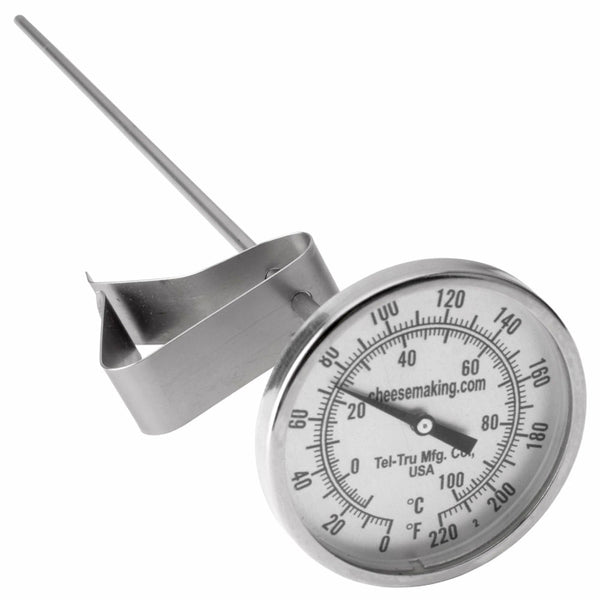 New England Cheesemaking Thermometer Large Dial, 12 Stem