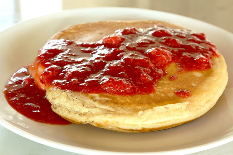 Nutella Filled Pancakes with Strawberry Syrup - New England Cheesemaking Supply Company