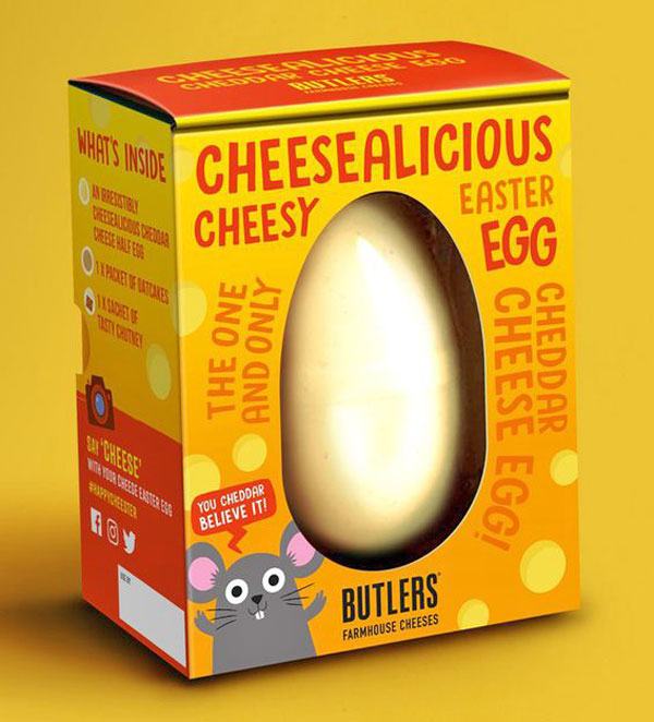 A box for a Cheesealicious Cheesy Easter Egg.