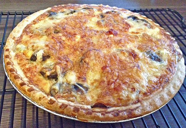 Asparagus Mushroom Swiss Quiche