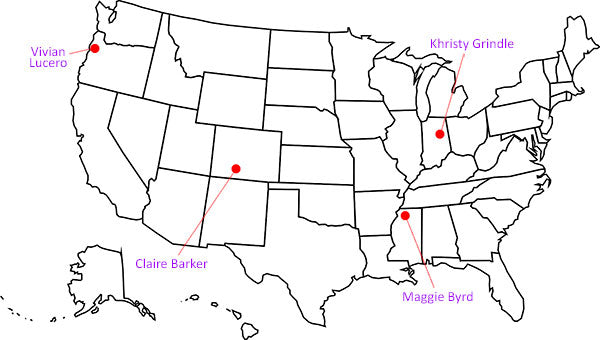 US Map with locations of cheese makers