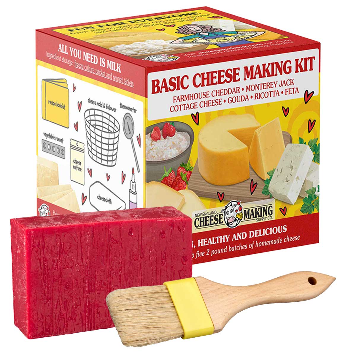 Deluxe Basic Cheese Making Set (K1, WAXRED1 & BR12) - New England Cheesemaking Supply Company