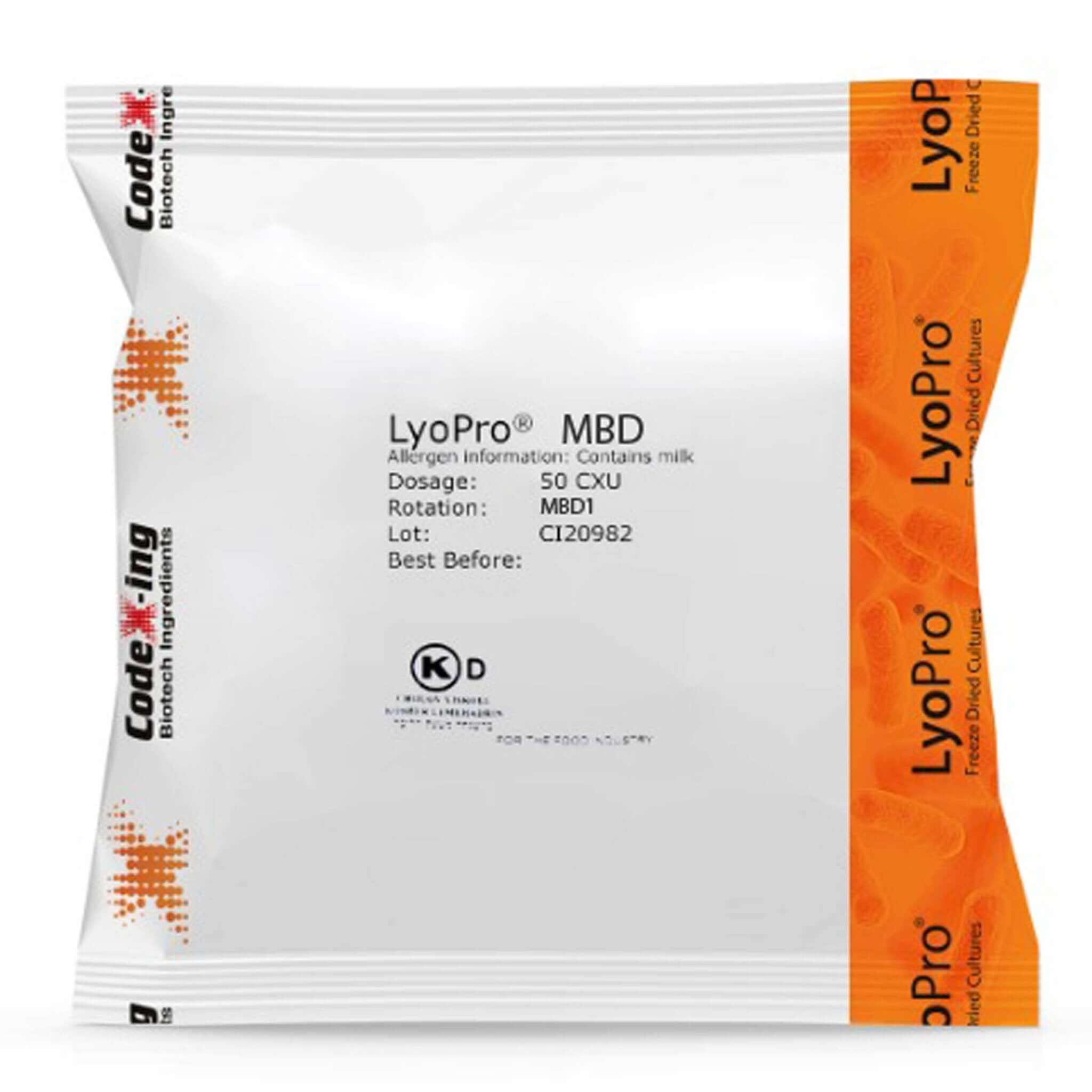 LyoPro MBD starter culture package for cheese making, ideal for making soft and semi-hard cheese.