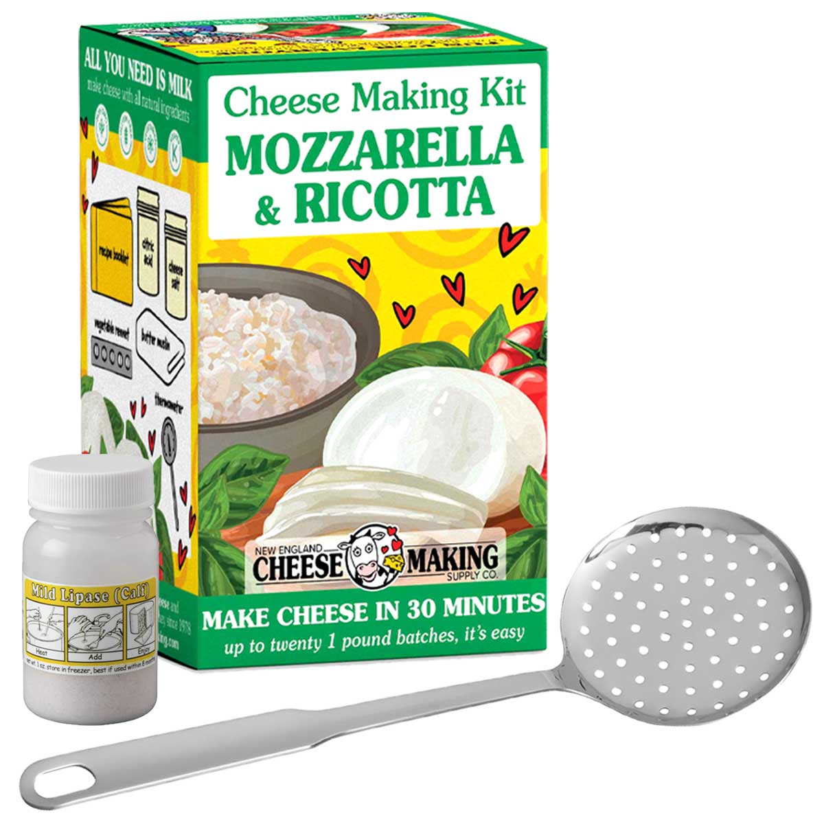 Mozzarella and Ricotta Deluxe Set (K2, L3 & E15) - New England Cheesemaking Supply Company