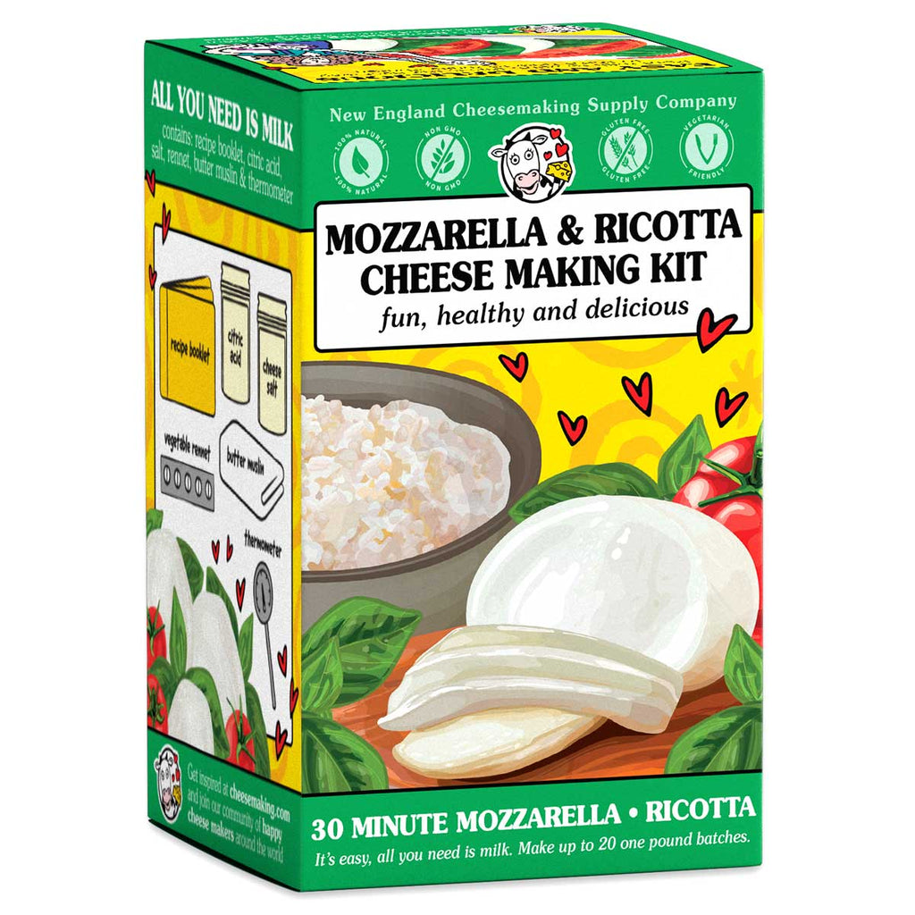DIY Kit 2 Fromages Italiens : Mozzarella & Ricotta 6 fabrications