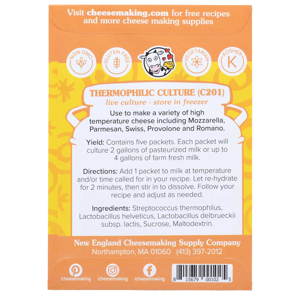 Thermophilic Starter Culture - New England Cheesemaking Supply Company