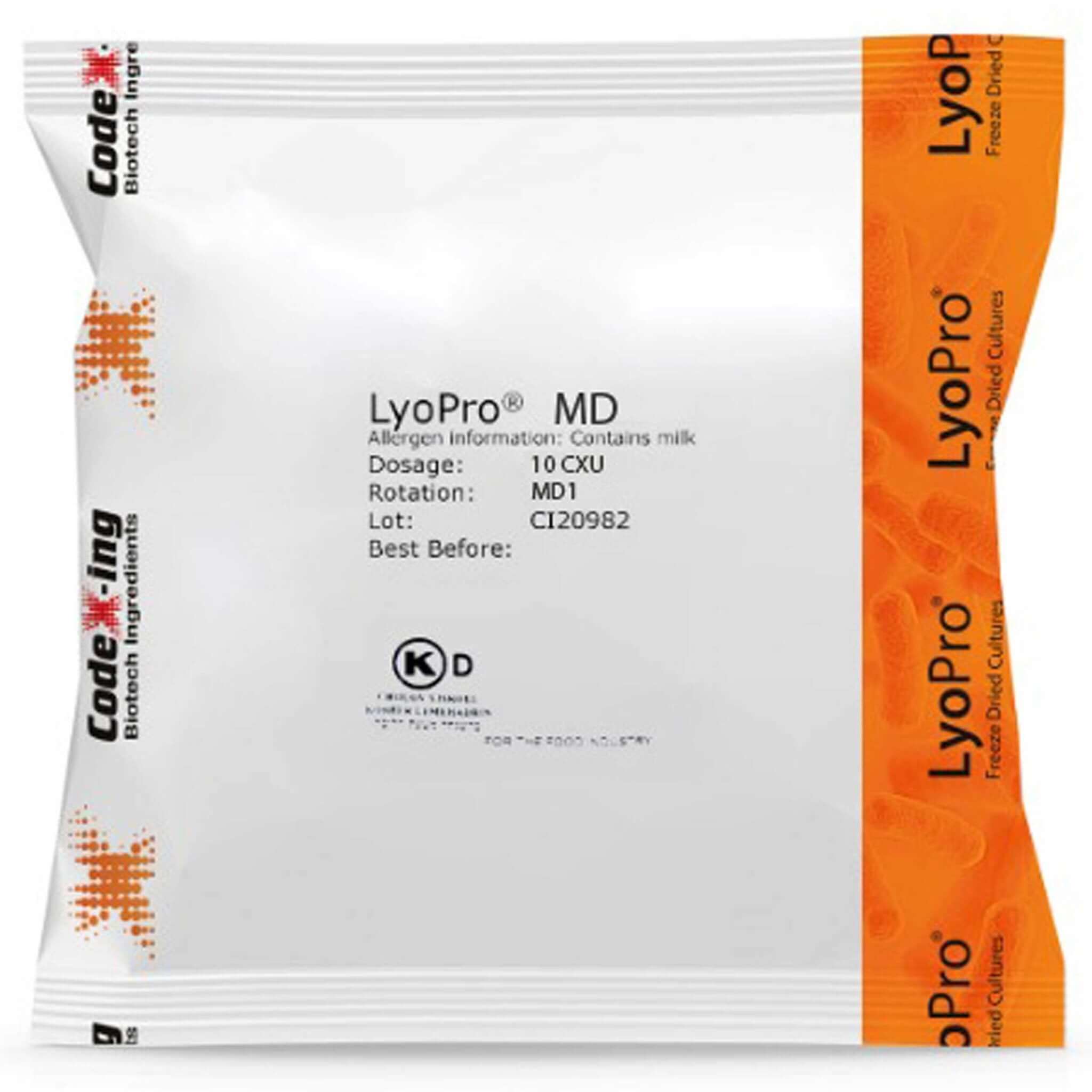 LyoPro MD mesophilic starter culture for fresh and soft cheese.