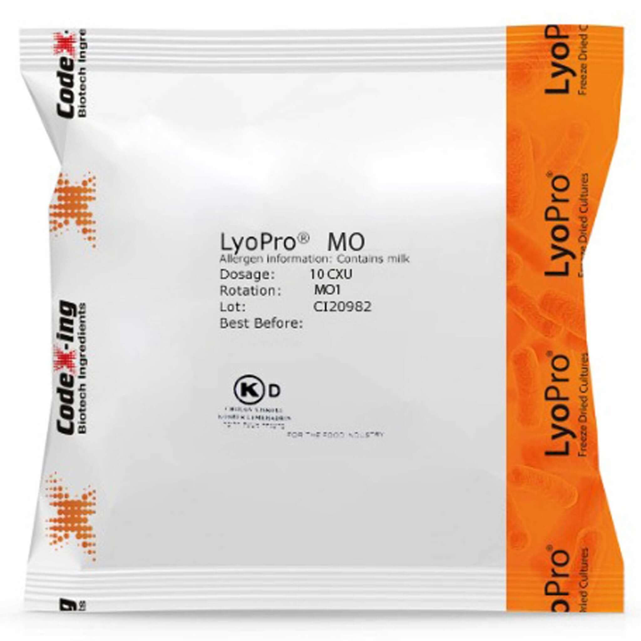 LyoPro MO mesophilic starter culture packet for cheese making, suitable for a making various types of cheese.