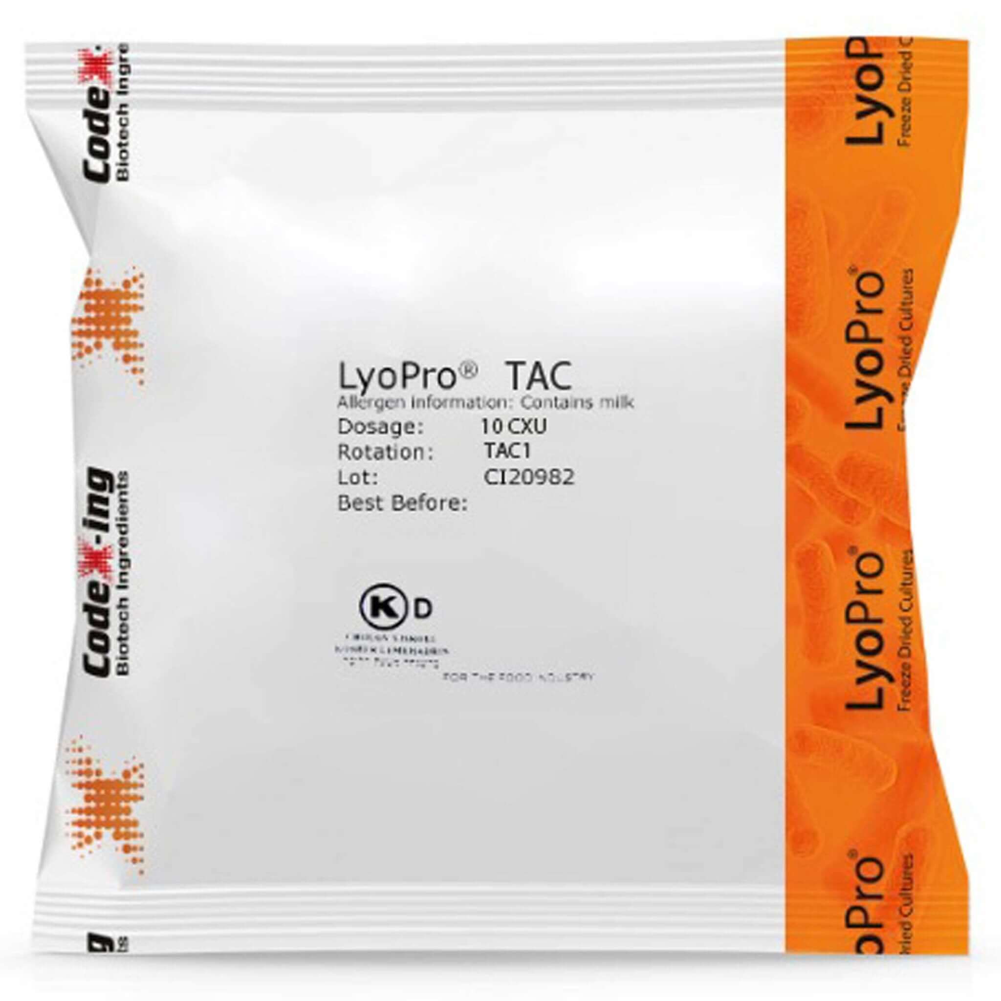 LyoPro TAC thermophilic starter culture for cheese making.